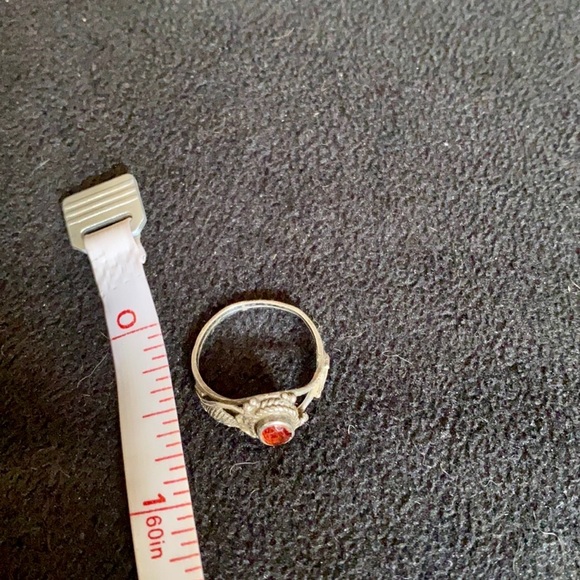 Silver and Garnet Ring "Damaged", Vintage - Picture 5 of 5